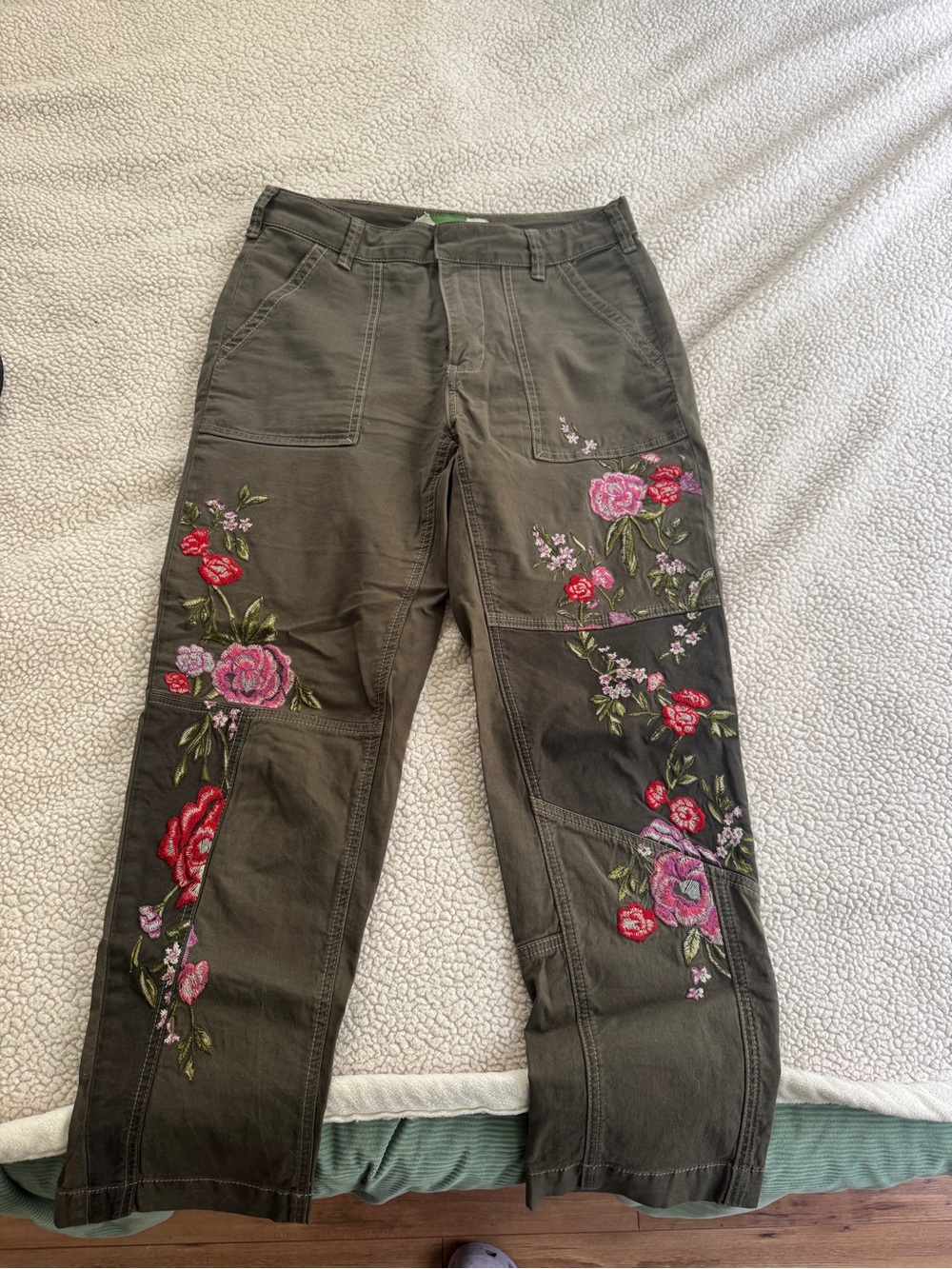 Anthropologie Olive Green Jeans Size 26